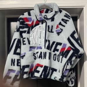 FP Movement by Free People Graphic Fleece Sweatshirt - Black, Red, Purple